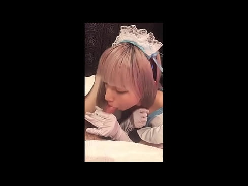 ❤️ Japonski idol [mayuka], kostum francoske služkinje, 1. del, fafanje in onaniranje z losjonom ❤ Domače porniče pri nas